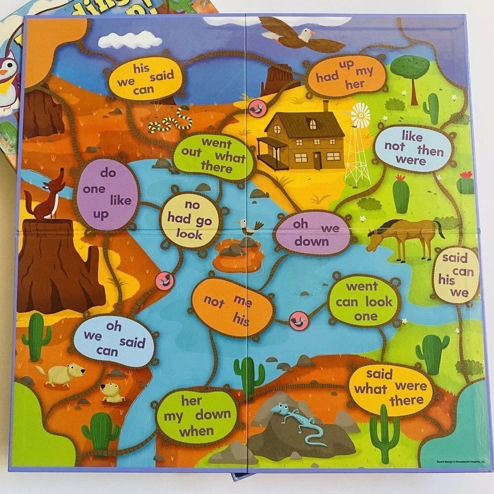 Reading Roundup! Eco Friendly Word Play Board Game Basic Building Block Words - Picture 4 of 11